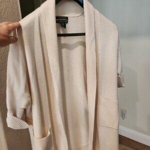 Tahari Pure Luxe Cashmere Open Front Cardigan in size XS